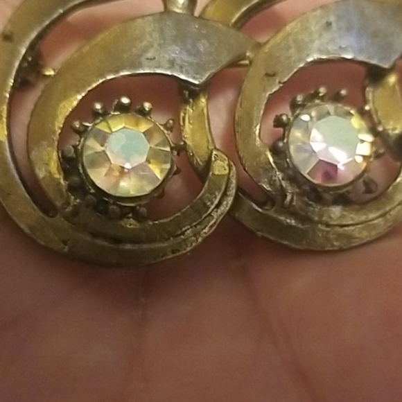 Vintage LIDZ art deco rhinestone brooch PM 873 - Picture 3 of 7